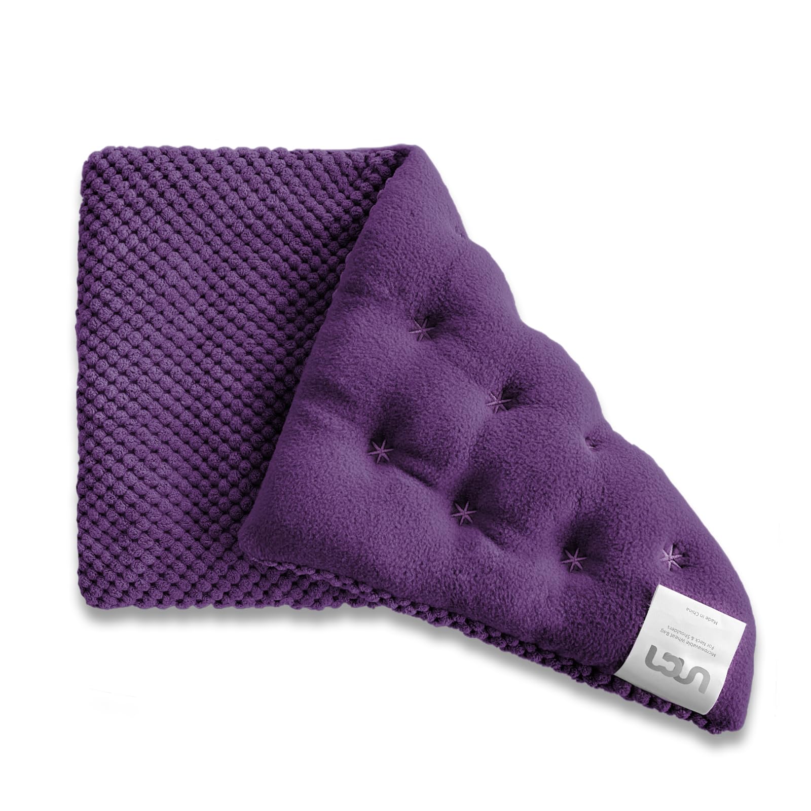 UNCN Wide Microwave Heating pad with Washable Cover 9.5 x 16in Microwavable Hot Pad for Neck Shoulder, Cramps, Back Cordless Warm Compress Weighted Moist Heat Pack for Aches, Unscented