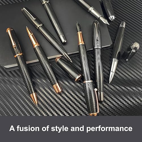 Miniatura 6 de MONTEVERDE Pluma estilográfica USA Super Mega Carbon FiberGunmetal Trim - Punta extra fina