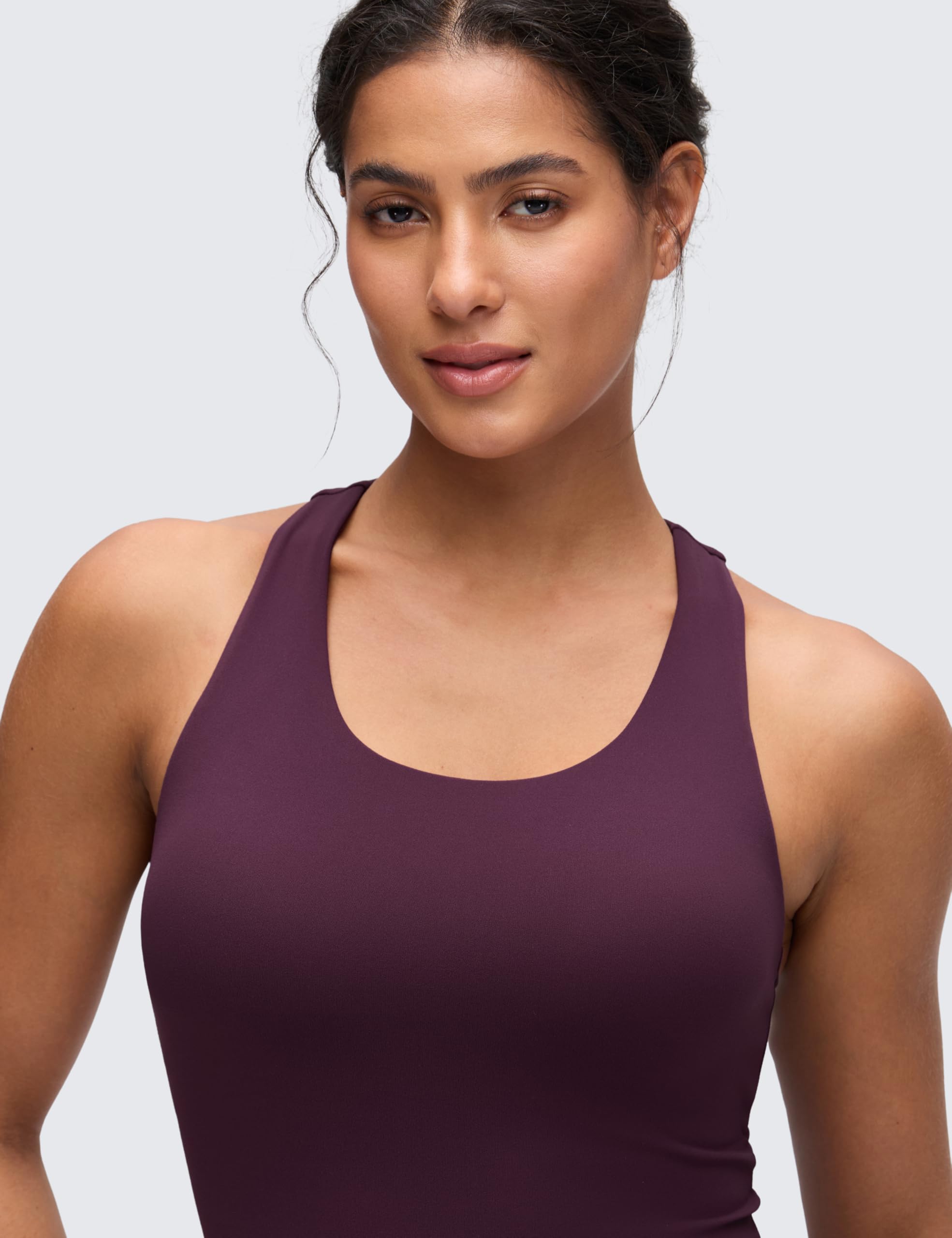 CRZ YOGA Mujer Butterluxe Camiseta Sin Mangas de Entrenamiento con Sujetador Incorporado