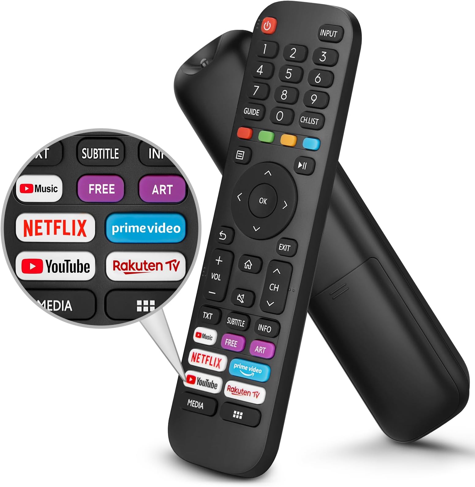 YOSUN Universal Remote Control for Hisense Smart TV, Replacement Remote for all Hisense LED LCD Smart TVs ERF2G60H EN2A27 EN2BK27S