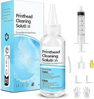 TAAUS 100ml Printhead Cleaner Kit - Compatible with Epson, HP, Canon, Brother Inkjet Printers - Printer Head Cleaning Solu...