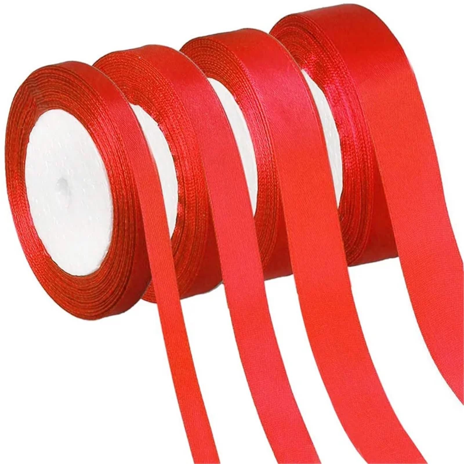 Ruban rouge en satin souple pour réussir vos nœuds de paquets cadeaux sans effilochage