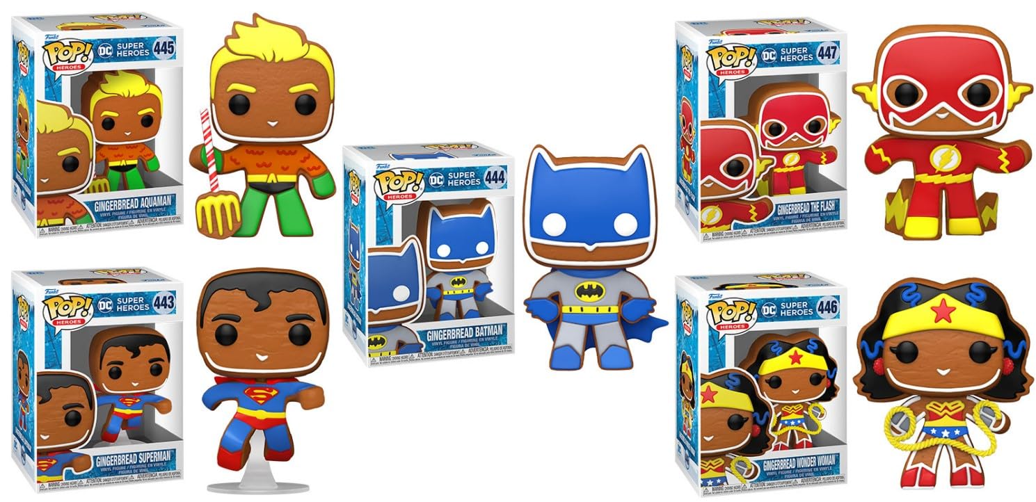 【新品】Funko Pop! コレクション　クリスマス　 5体セット Amazon.com: Funko DC Comics Pop! Holiday Gingerbread Complete Set