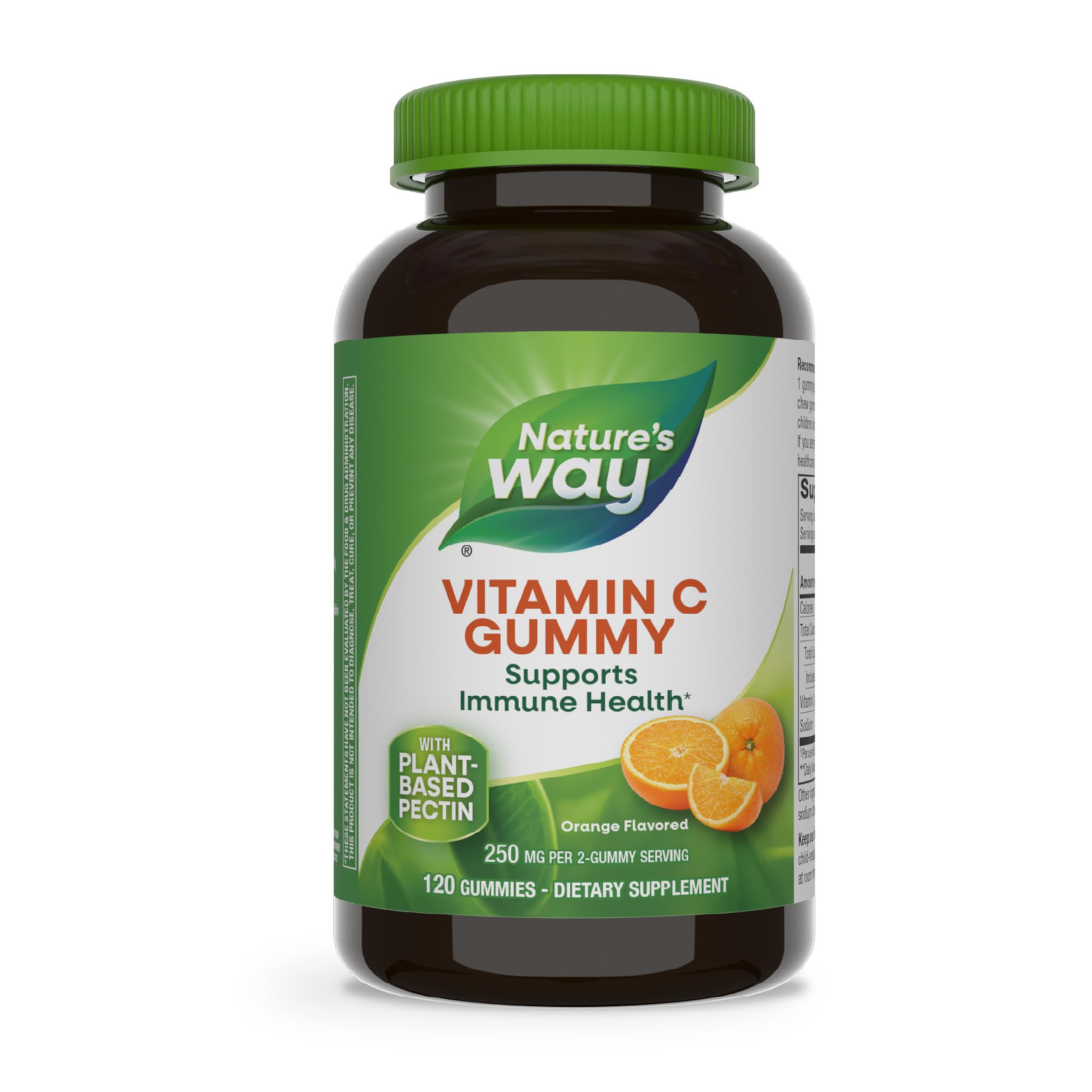 Nature's Way Vitamin C Gummies, For Immune Health, 250 mg per Serving, Orange Flavored, 120 Gummies
