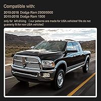 Vista 4 de SPEEDWOW Tapete para cubierta de tablero de instrumentos compatible con Dodge Ram 1500 2500 3500 2010-2018