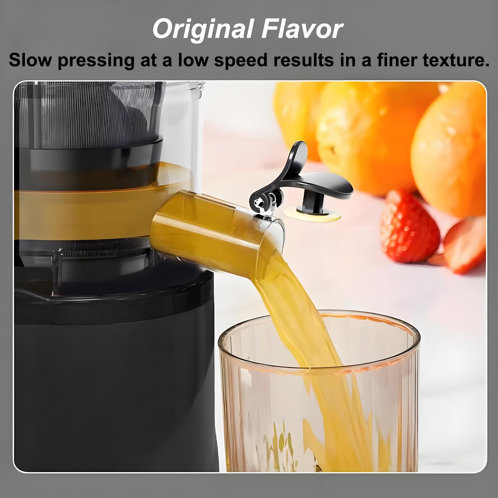 Exprimidor multifunción Totalmente automático para el hogar, Exprimidor de separación de jugos y residuos, con Pies Nondeslizantes, Ideal para Familias, Hoteles