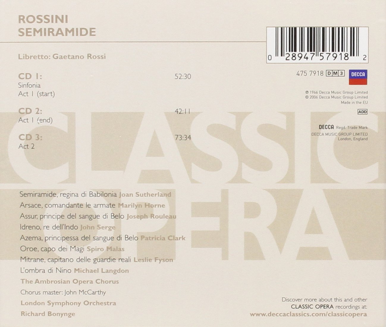 ROSSINI:SEMIRAMIDE