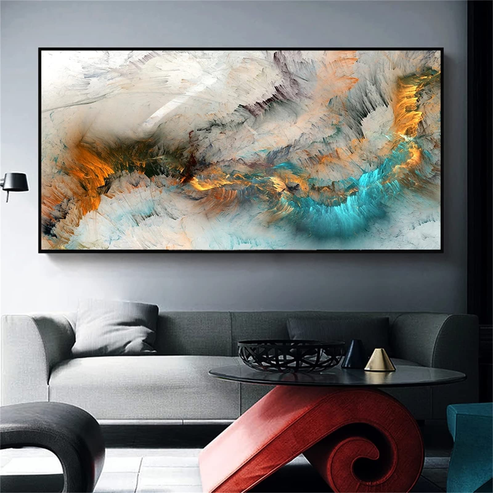 DIY zestawy do malowania diamentami 5D, pełne wiertło diamentowy obraz dla dorosłych i dzieci, kryształ górski haftowanie obrazy do dekoracji ścian domu - 70 x 140 cm (27 x 55 cali (abstrakcyjna chmura)