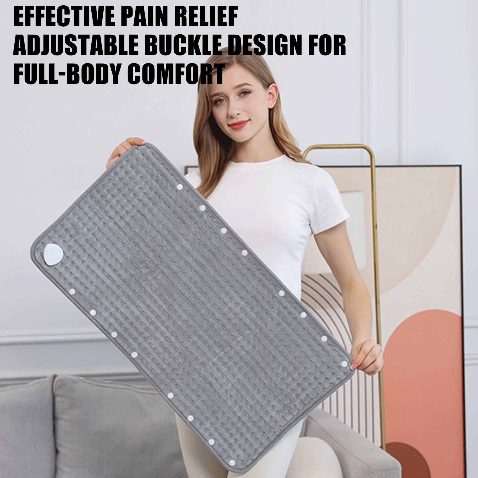 Cojín Calor Para Espalda - 61x30 Cm Menstrual Dolor Mat, del Dolor Lavable Para Hombro Cuello Rodilla Pie Menstruación Mujeres Hombres Padres Ancianos