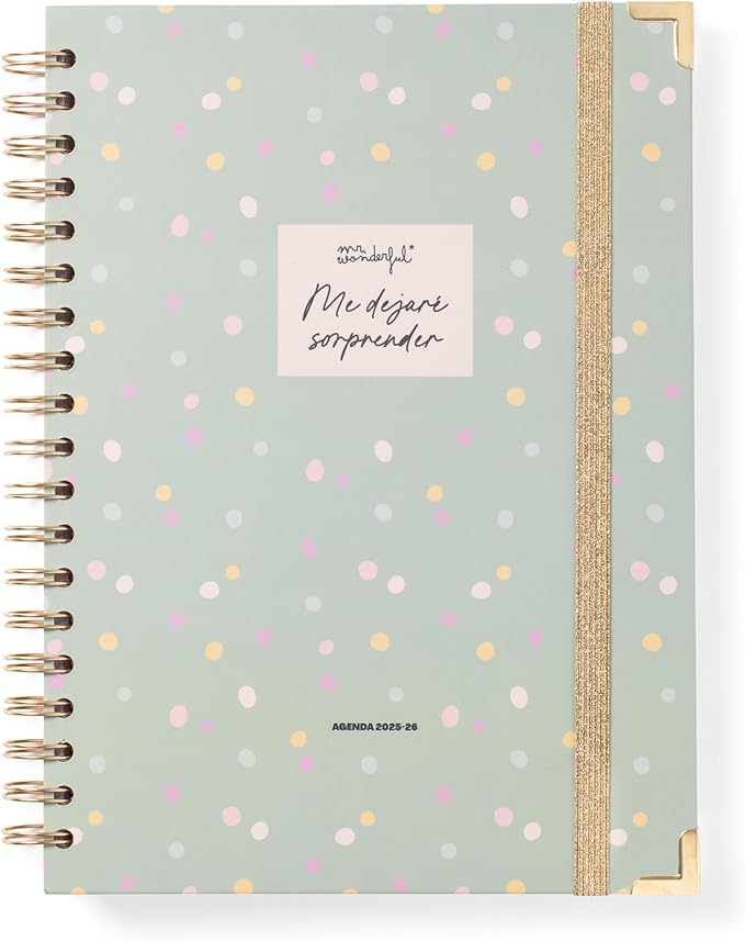 papeleriabonita.com - comprar agendas bonitas - agendas semanales - Mr.Wonderful - Agenda Office 2025-26 Semanal Extragrande - Agenda con Organización Semanal - Me dejaré sorprender