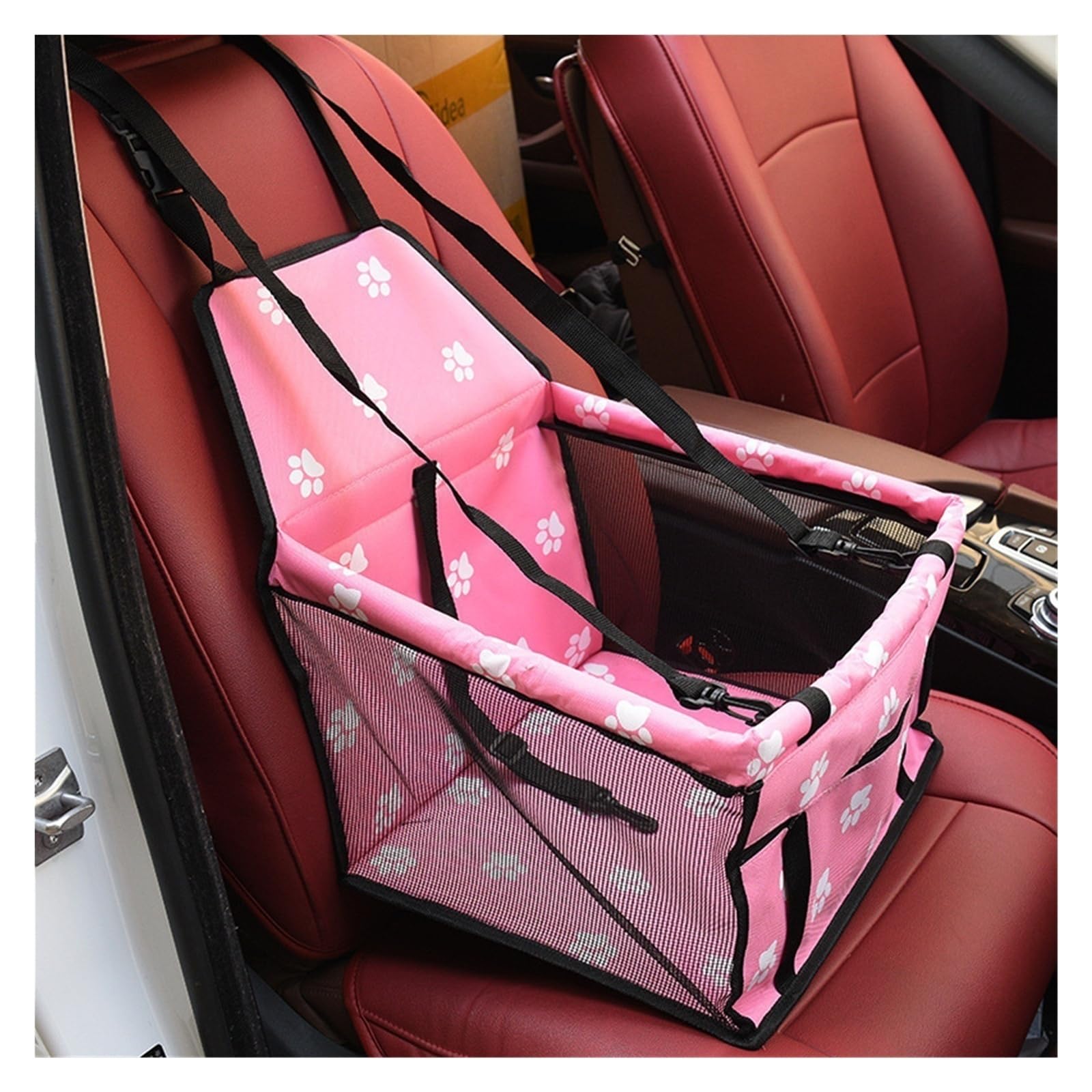 Siège auto pour chien rose 40x30x25cm réhausseur étanche pour chiot