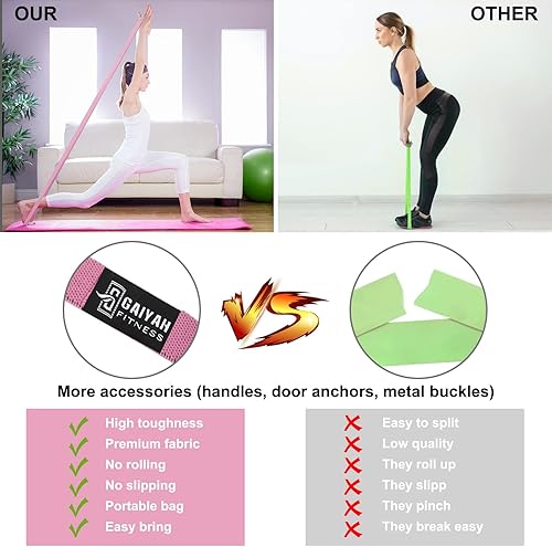 Miniatura 4 de Long Resistance Bands for Working Out, Fabric Resistance Bands for Working Out Women, Loop Bands for Exercise Stretch Bands for Exercise Bands