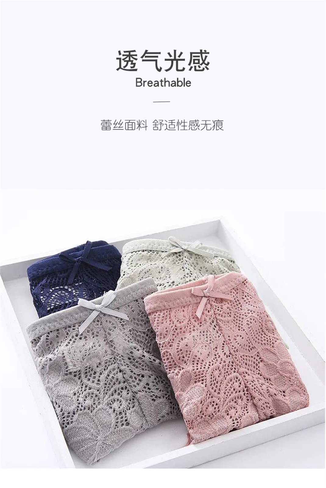 Culottes Femmes 3 Pcs/Lot Couleurs Solides sans Couleurs De Couleur des Femmes en Dentelle pour Femmes Briefs en Coton