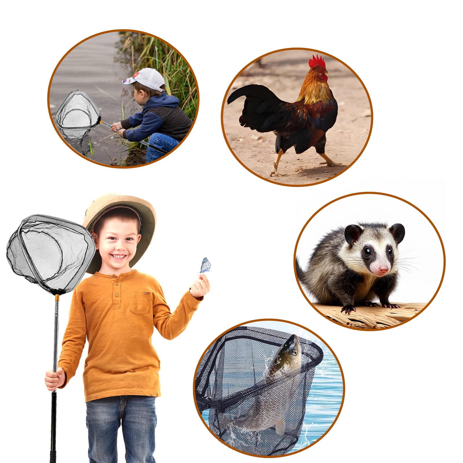 Rete Di Controllo Telescopica Smarkey Con Luce LED, Per Cattura Animali E Fauna Selvatica