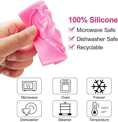 Miniatura 3 de 2 piezas de molde de silicona de dragón lindo dragón fondant molde animal chocolate hornear herramienta para decoración de pasteles arcilla