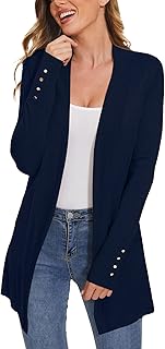 ROW 8 ROW A ROW Lightweight Knit Cardigan for Women Long Sleeve Open Front Cardigan Sweaters for Summer Office Wear
