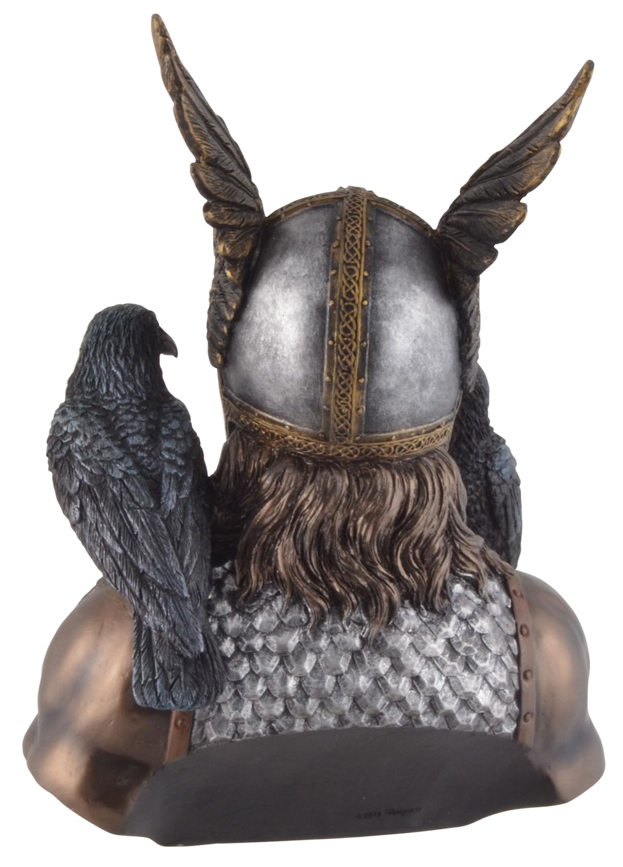 VOGLER Joh. Vogler GmbH Buste Odin avec corbeaux Hugin et Munin, peint à la main