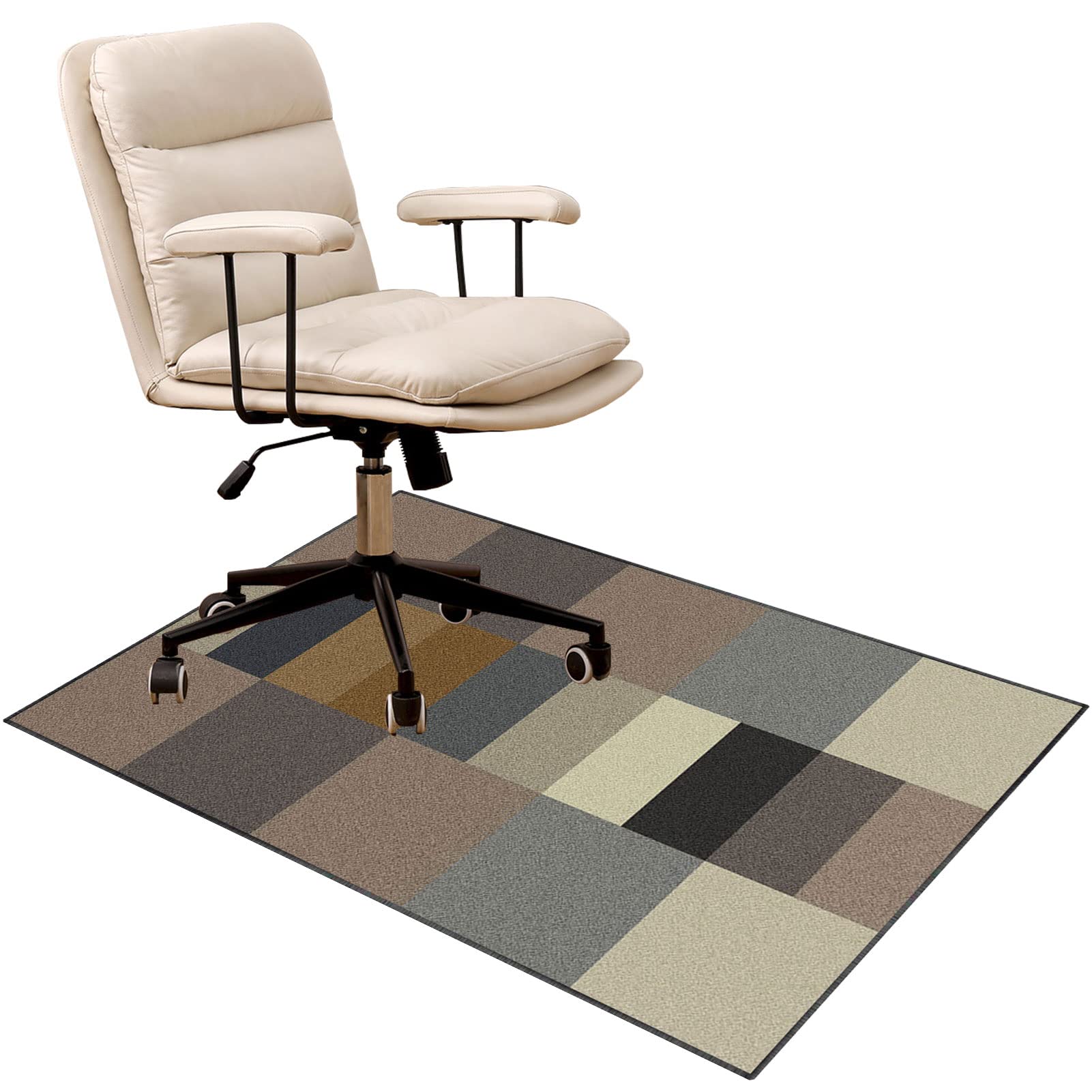 EYZO Office Gaming Computer Chair Mat For Carpeted Floor, Desk Chair Mats Hardwood Floors, Multi-Purpose Protector Chair Carpet For Home Office, Round Floor Mat,Protects Floors, 140 × 160 cm Rug — image 1