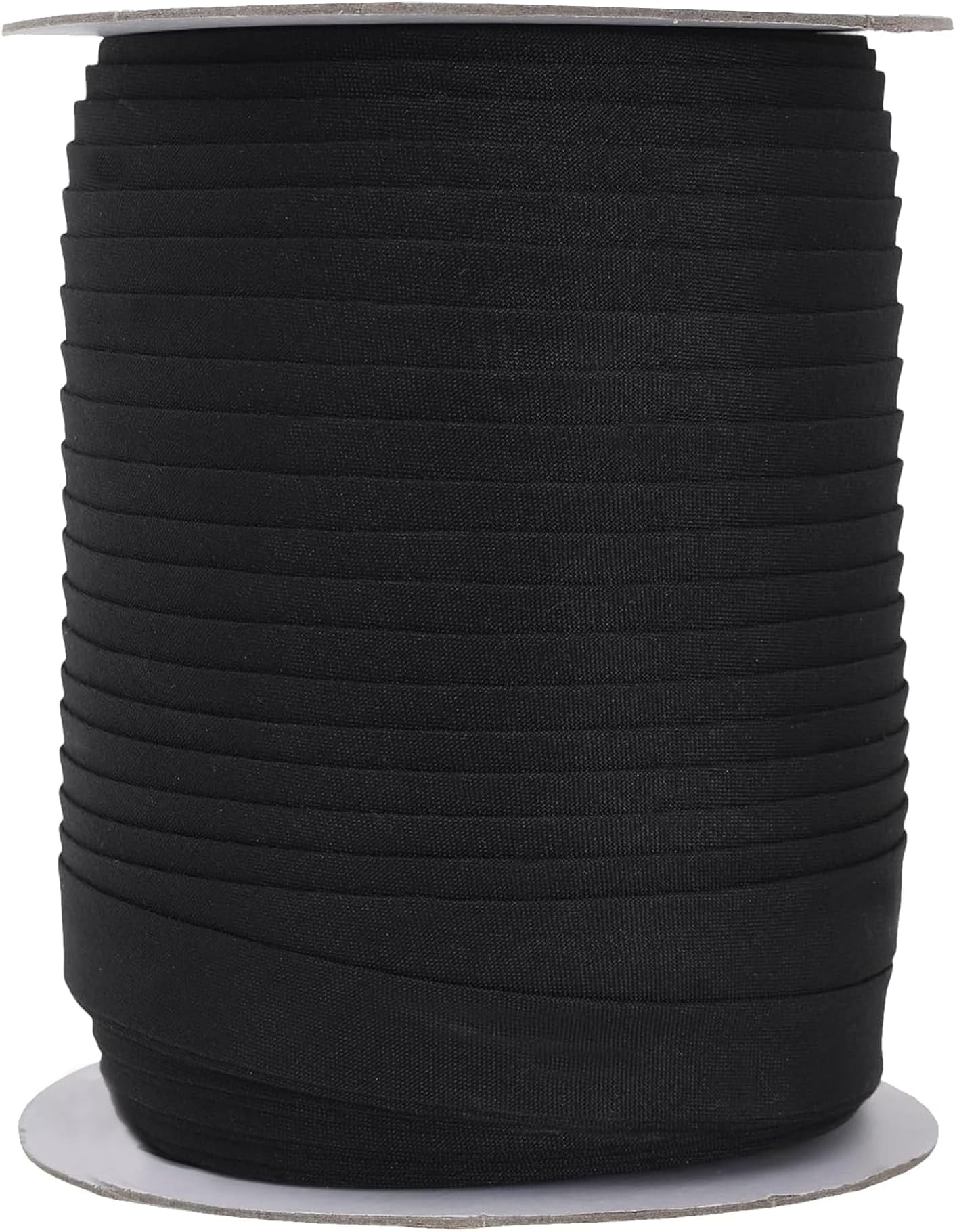 Mandala Crafts 55 Yards 1/2 Inch Black Double Fold Bias Tape for Sewing - Bias Binding Tape for Quilting Binding, Hemming, Seam, and Fabric Piping