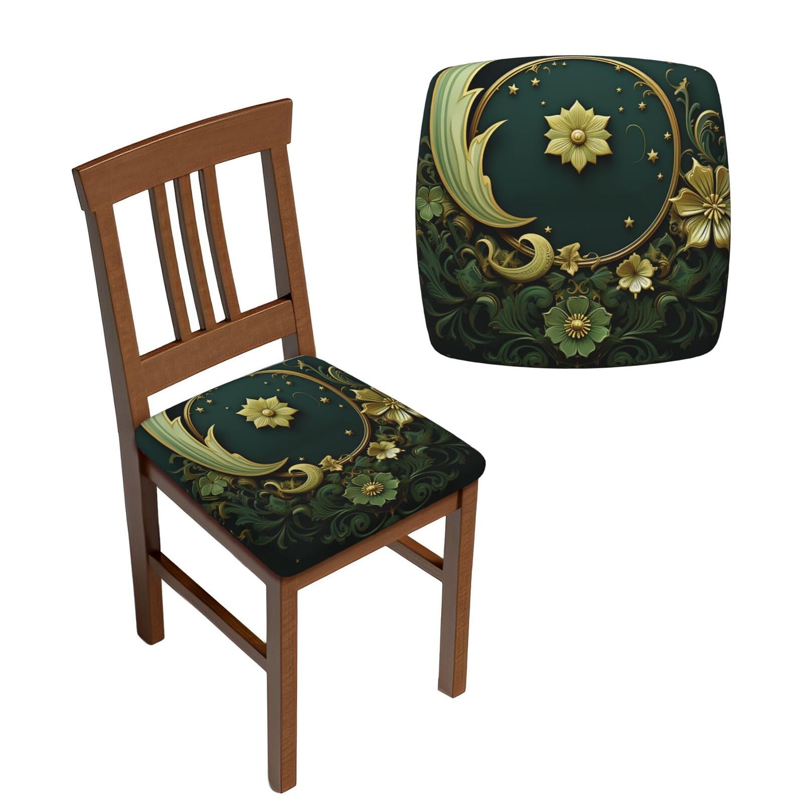 Housses de chaise vertes au motif texturé pour un raffinement supérieur de votre mobilier
