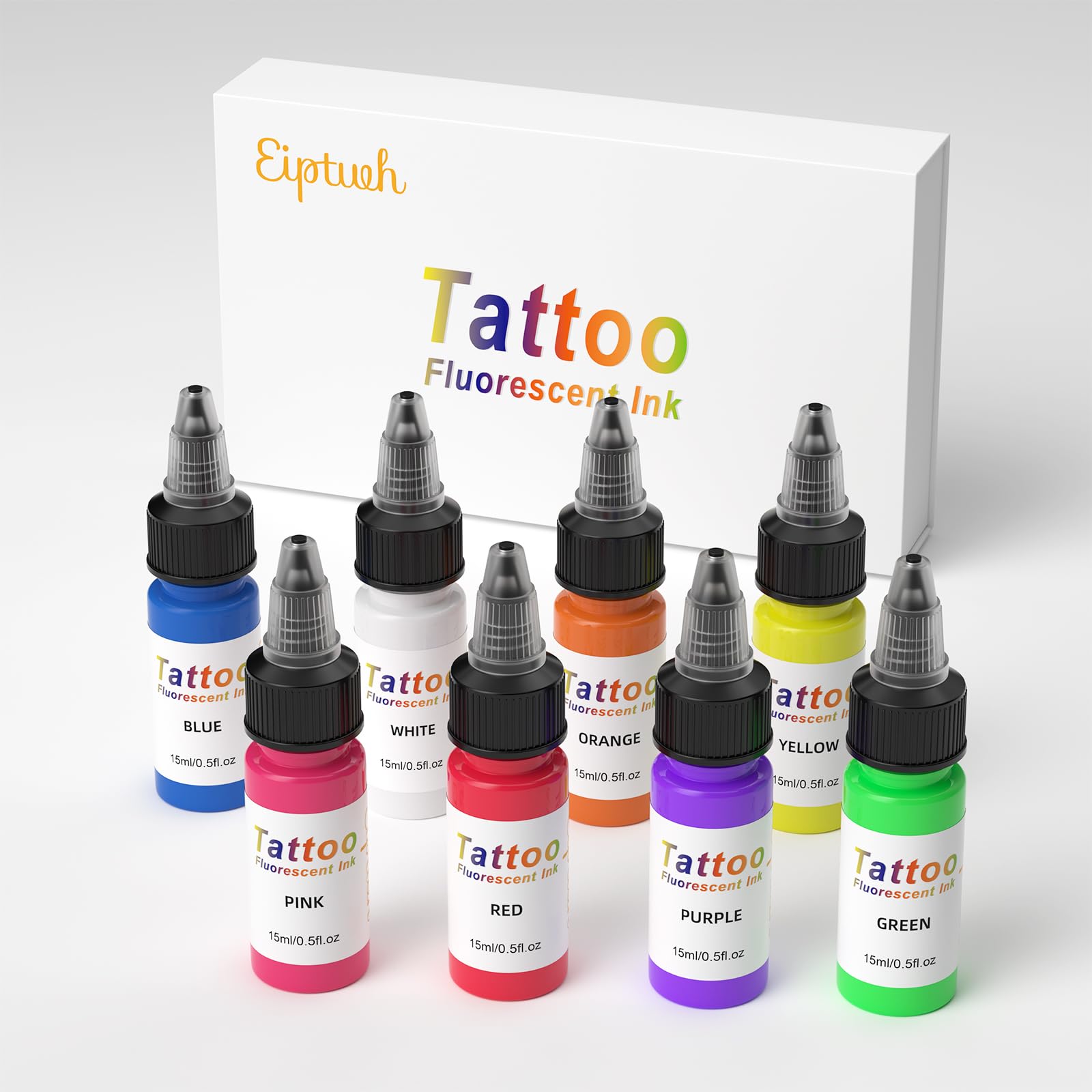 Amazon.co.jp: EIPTWH UVタトゥーインクセット 8色 15ml 蛍光インク