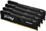 Kingston FURY Beast 64GB (4x16GB) 3600MHz DDR4 CL18 Desktop Memory Kit of 4 KF436C18BBK4/64 - 1
