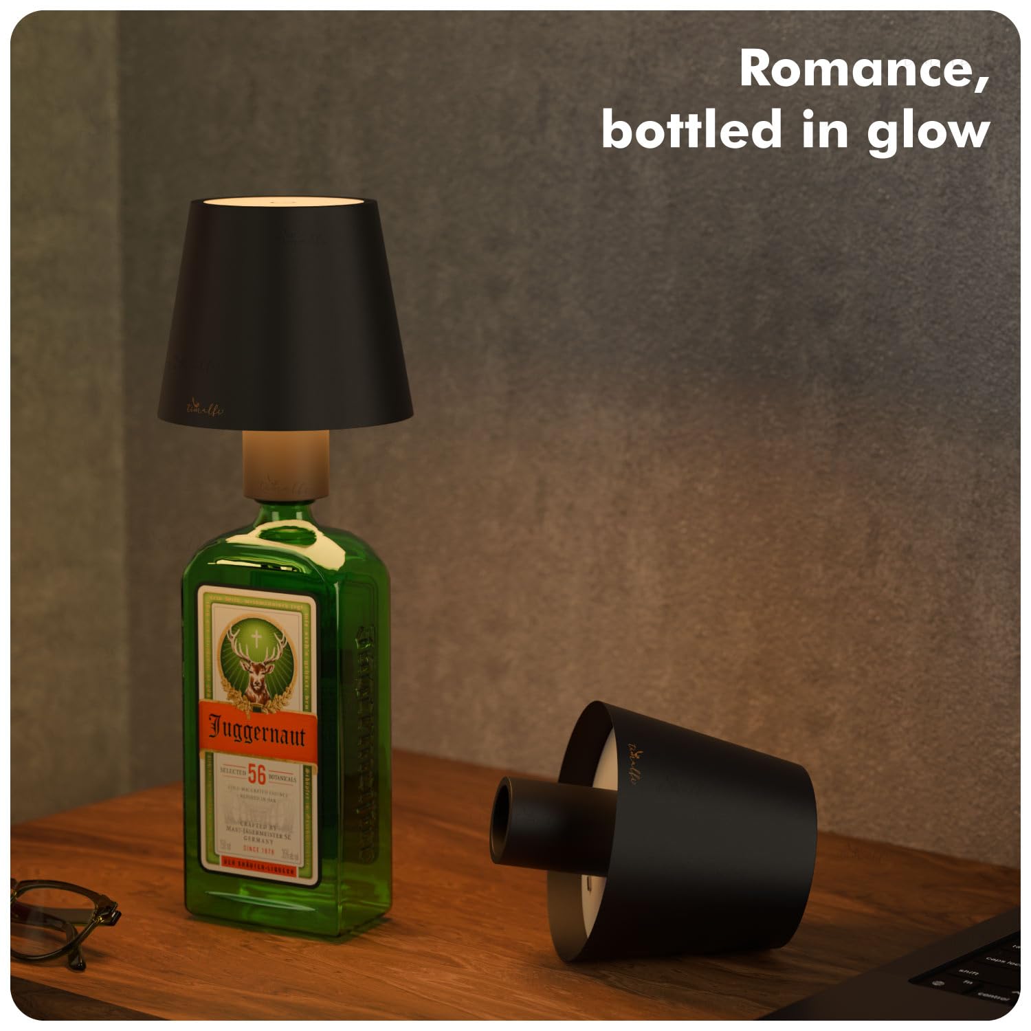 Buy Timalfi Wireless Bottle Lamp for Living Room | 3 Colour Tones