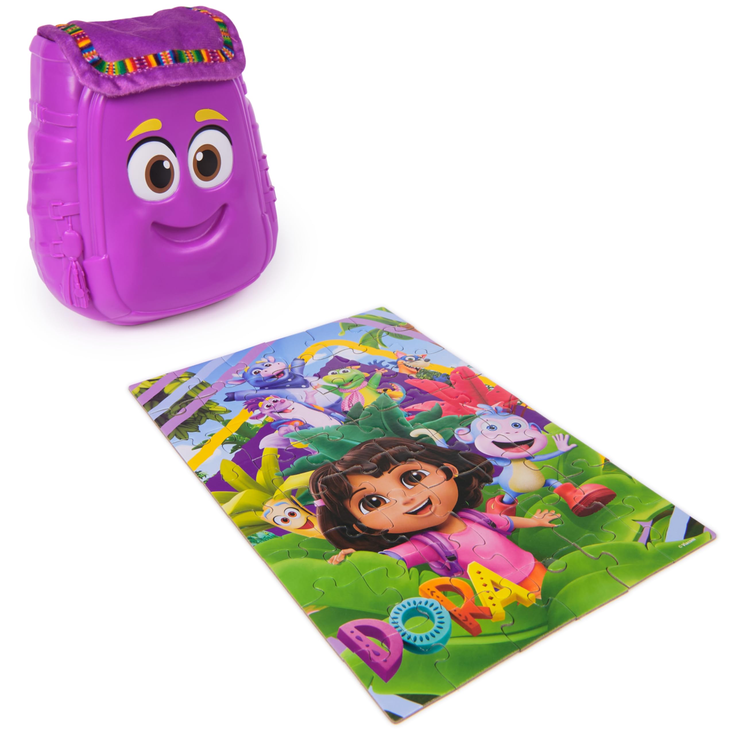 Spin Master Games 3-in-1 Panoramic Dora Puzzle, 24 & 48 Pieces