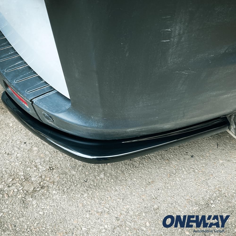 Oneway Jupes de pare-chocs arrière (coins) compatible avec Ford Transit Custom MK1 Facelift 2018-2023 - Noir brillant