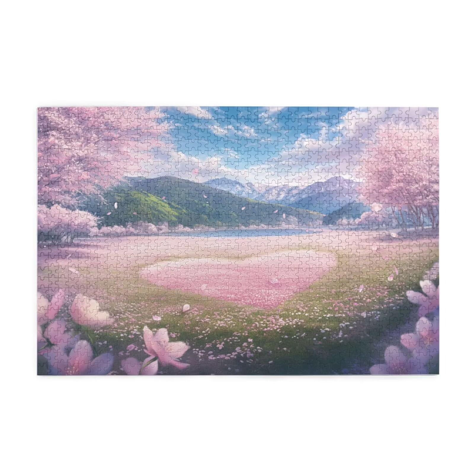 Puzzles Paisaje 1000 Adultos, Puzzle Montaña con Cajas y Cartel, Juego Clásico de Puzzle Arte para Entretenimiento Adultos, Regalos de Decoración del Hogar para Pasatiempos Creativos de Mujeres 2T-882