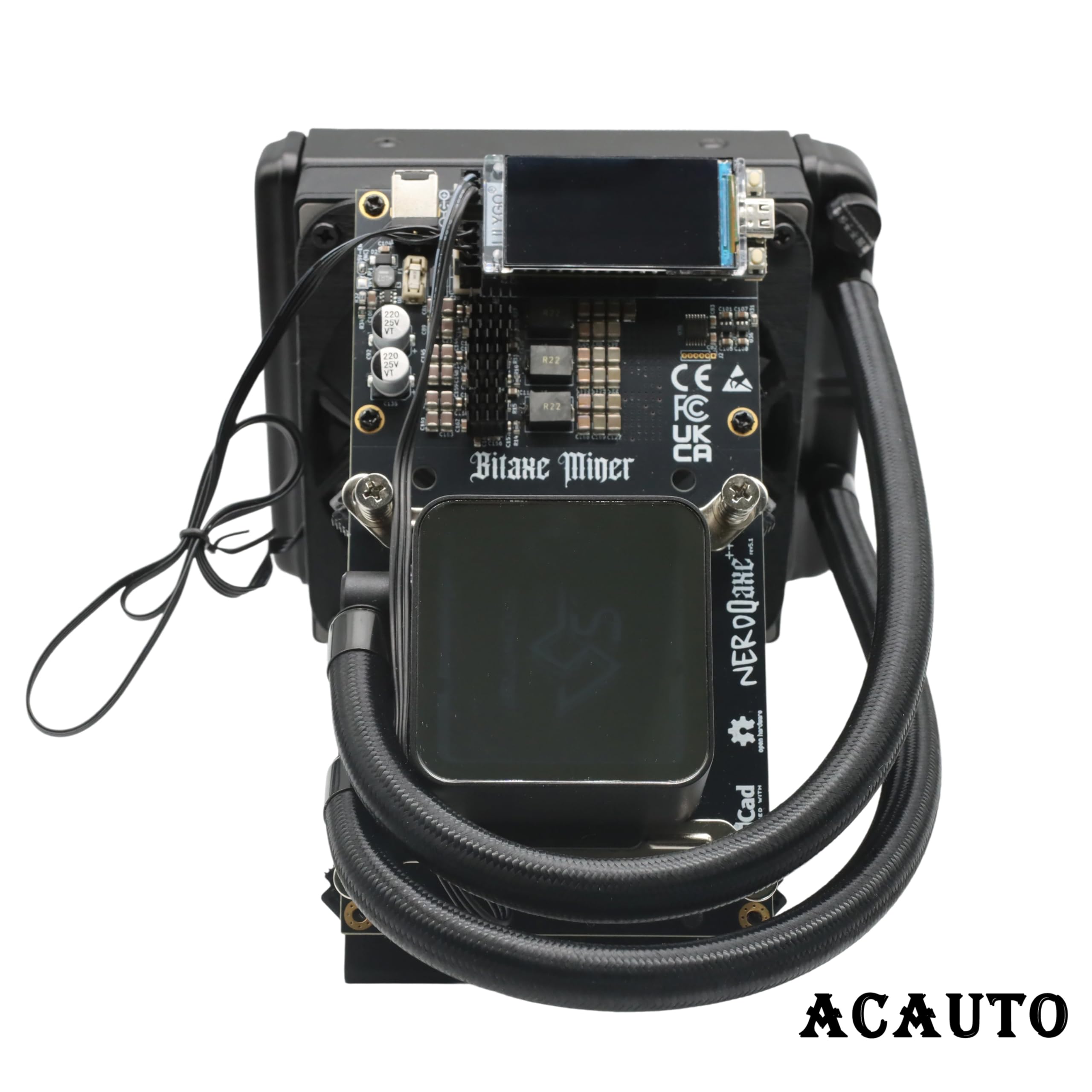 New Bitaxe NerdQaxe++ Hydro - 4.8TH/s Bitcoin Miner,15J/TH
