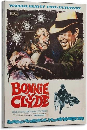 Póster de película Bonnie y Clyde de 1967, impresiones de portada de película, pósteres vintage, pinturas artísticas de pared, lienzo, decoración de