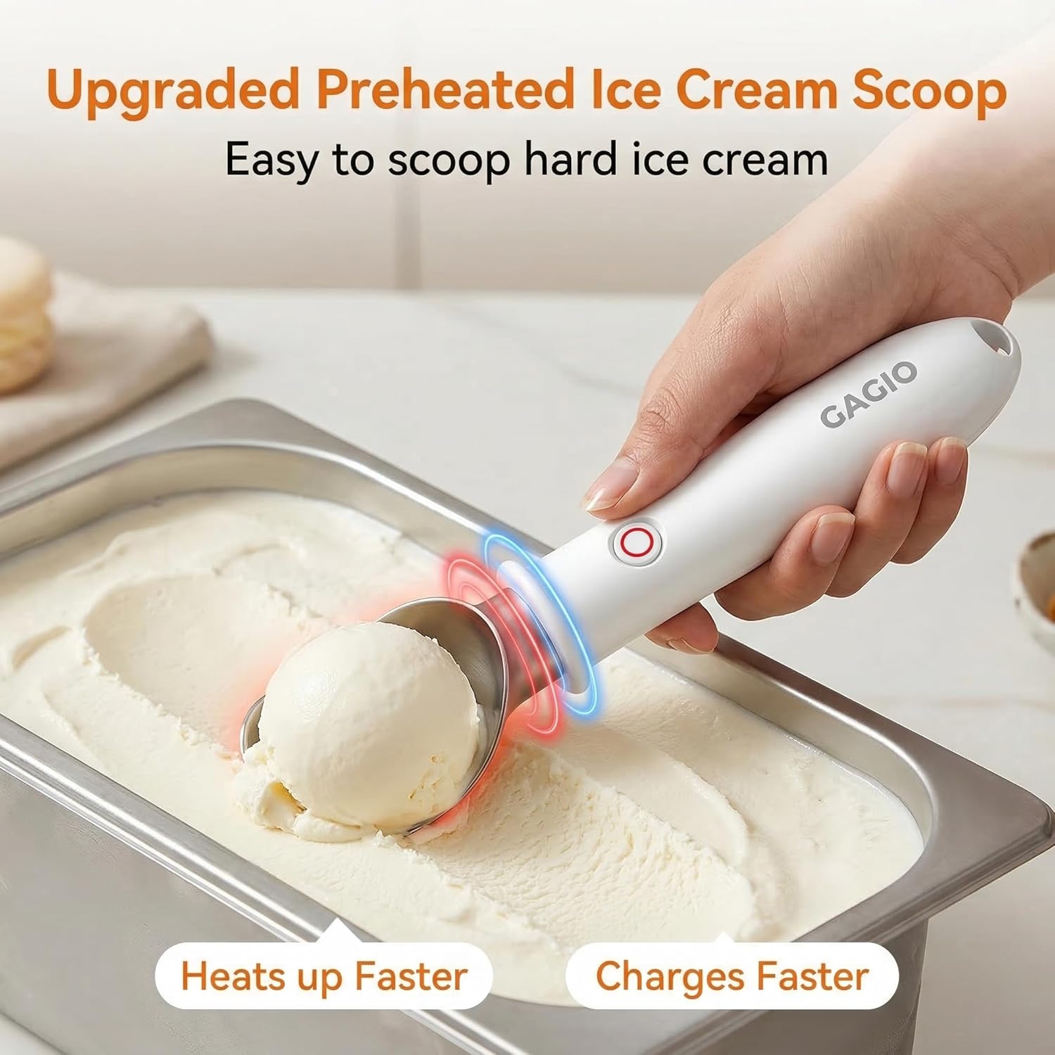 heated ice cream scoop (Black)