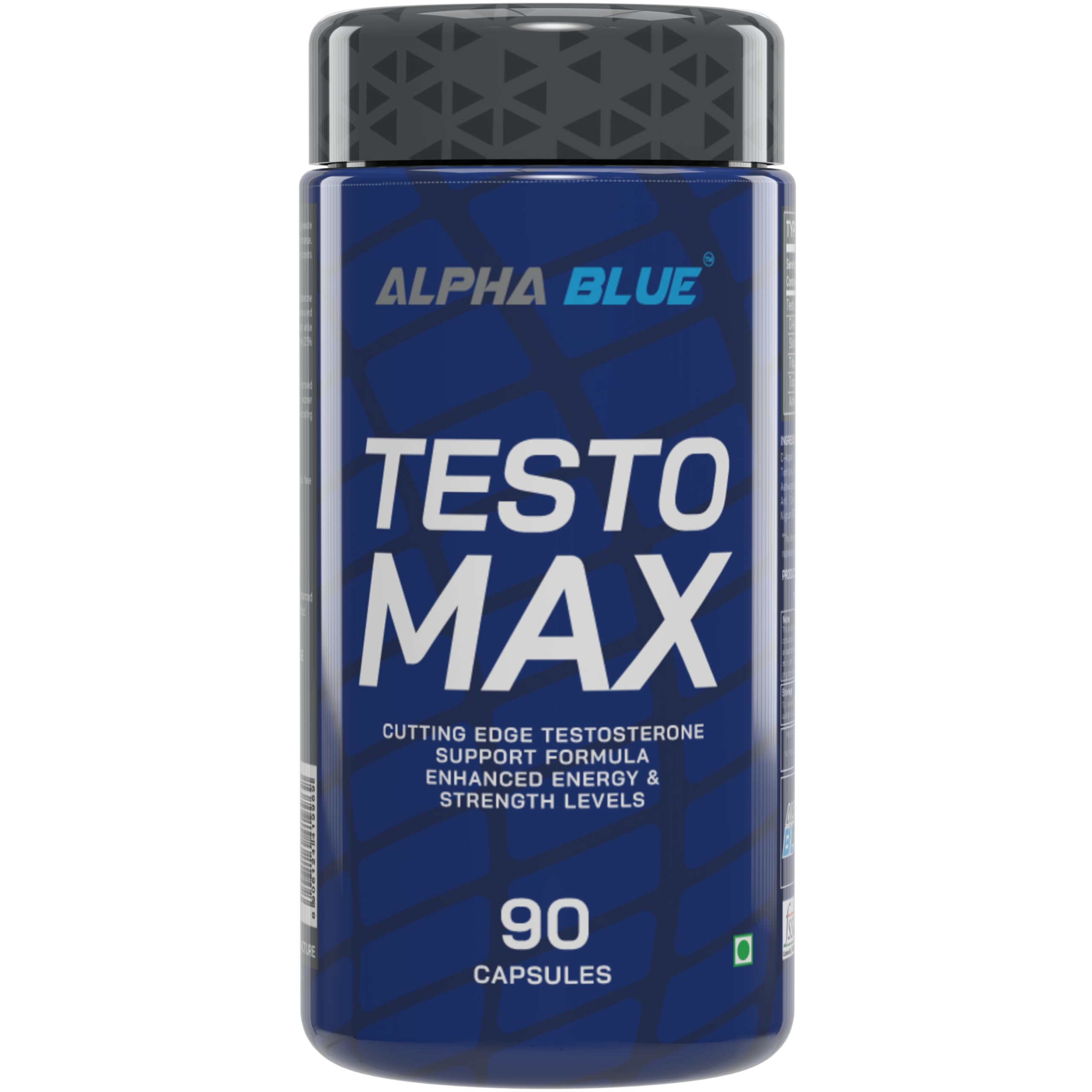 AlphaBlue TestoMax Testosterone Booster for Men | 2100mg Herbal Blend with D-Aspartic Acid, Shilajit, Ashwagandha, Tongkat Ali & Tribulus | Energy, Strength & Stamina Support | 90 Veg Capsules-image-35
