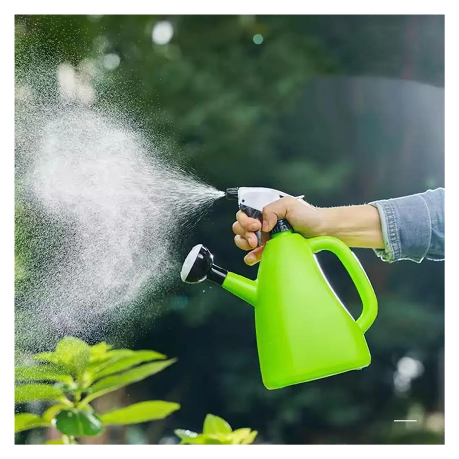 Plastikowa konewka do użytku wewnętrznego i ogrodowego, 1 l, regulowany spryskiwacz ciśnieniowy, idealny do roślin wewnętrznych i zewnętrznych, łatwy w użyciu i uzupełnianiu, trwały do codziennych