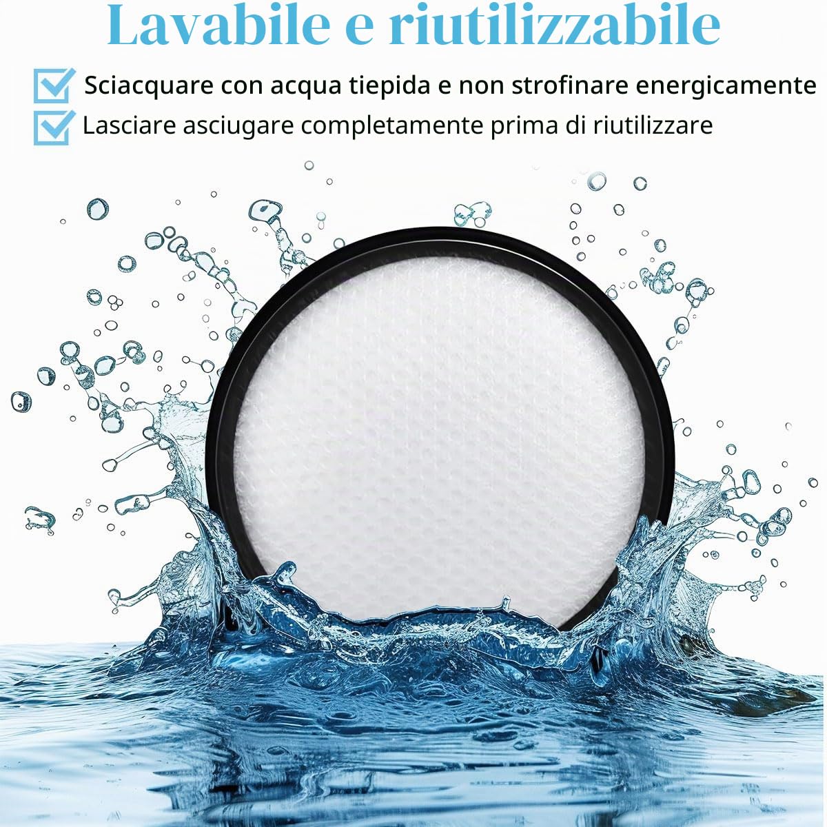 Filtro Parti di ricambio per Jimmy BX7 Pro BX5 BX6 B6 Pro B505 B506 WB55 WB73 Aspirapolvere per materassi Lavabile Riutilizzabile Filtro in schiuma Materiale di consumo Kit accessori