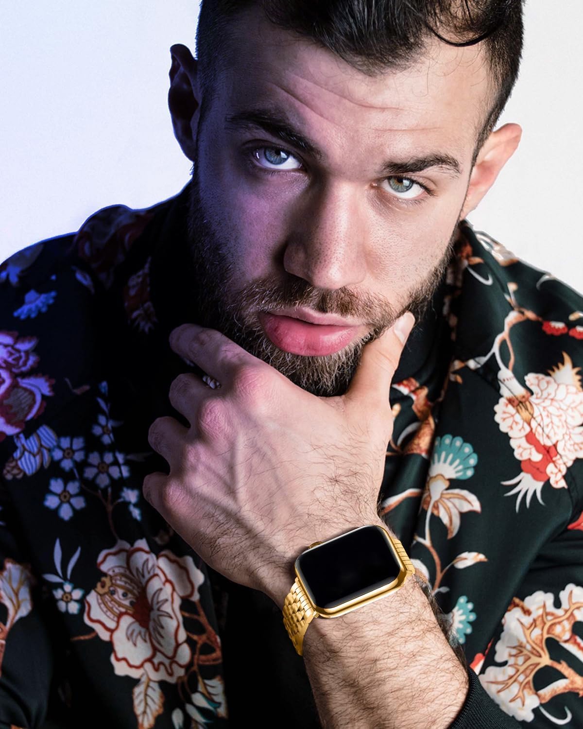 Slim Metal Band with Apple Watch Band 40mm 41mm 38mm 45mm 44mm 42mm, Dressy Stainless Steel Chain Strap for Women Man iWatch Bands Series 9 8 7 6 5 4 3 2 1 SE SE2 - Image 5