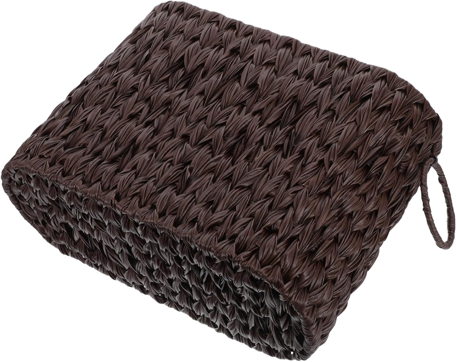 GLEAVI Woven Desktop Basket Storage Basket for Office Handles Magazine and Sundries Organizer