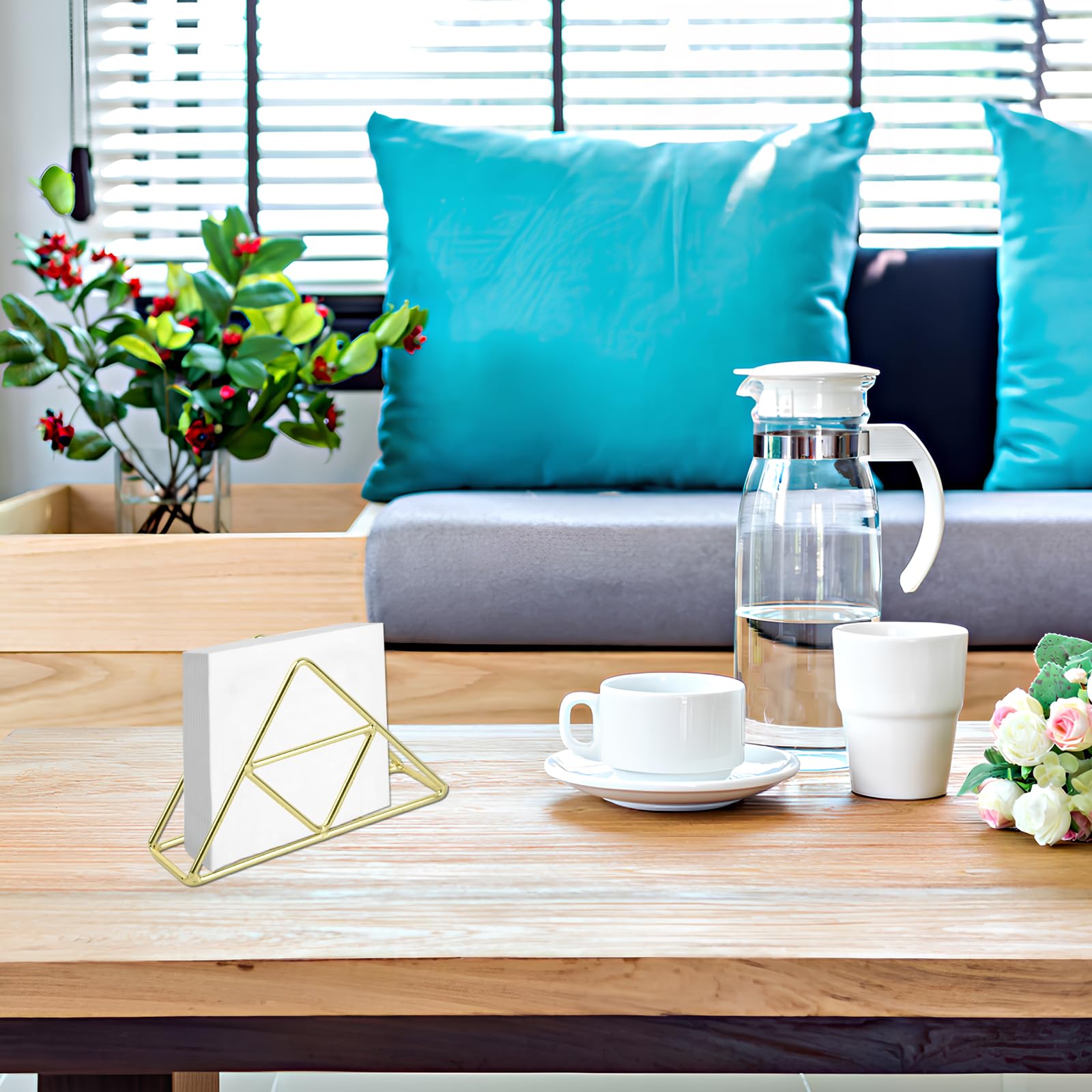 Portatovaglioli Triangolare In Acciaio Inox - Design Moderno Per Tavola, Cucina O Ristorante