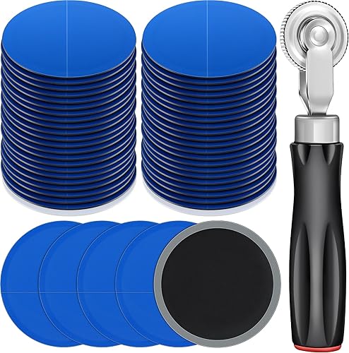 Miniatura 7 de 60 piezas de parches de neumáticos de 1260in 1654in 2283in con parche de neumático neumático y parche de tubo herramienta de reparación de