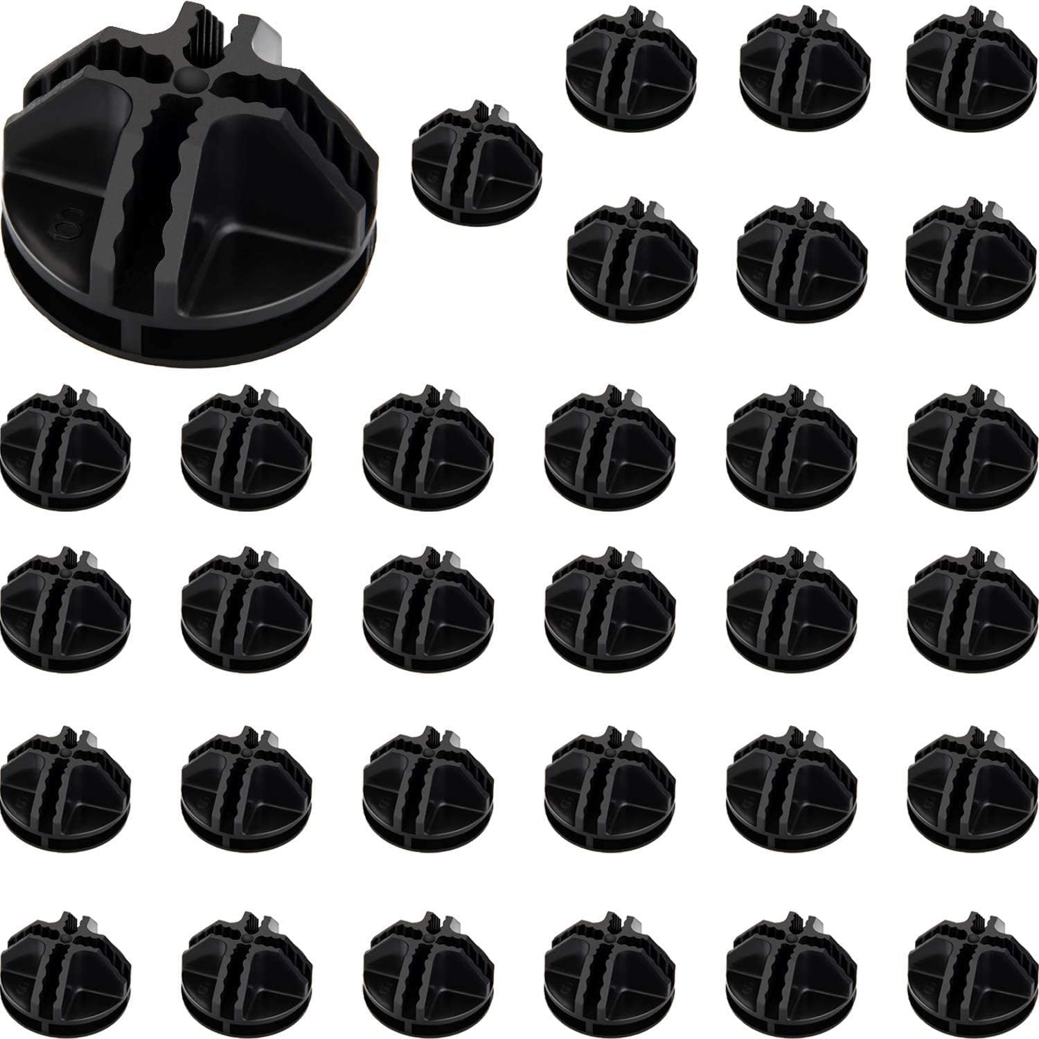 Excefore 32pcs Wire Cube Plastic Connectors for Cube Storage Modular Closet Organizer and Metal Grid Shelving Unit Black Modular Storage Organizer Closet and Wire Shelving