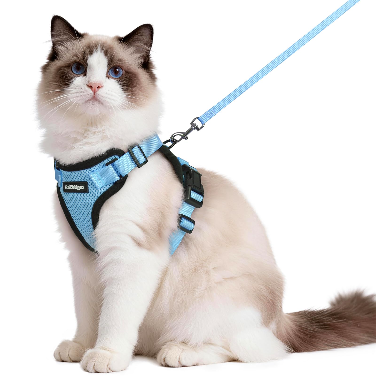 rabbitgoo Cat Harness and Leash Set, Escape Proof Vest, Light Blue