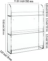 Vista 2 de AMT - Estantes acrílicos para esmalte de uñas para pared. Pantalla transparente de esmalte de uñas. Organizador de aceites esenciales. Capacidad