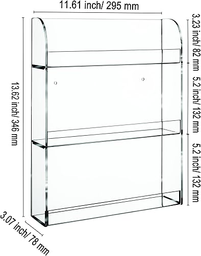 Miniatura 2 de AMT - Estantes acrílicos para esmalte de uñas para pared. Pantalla transparente de esmalte de uñas. Organizador de aceites esenciales. Capacidad