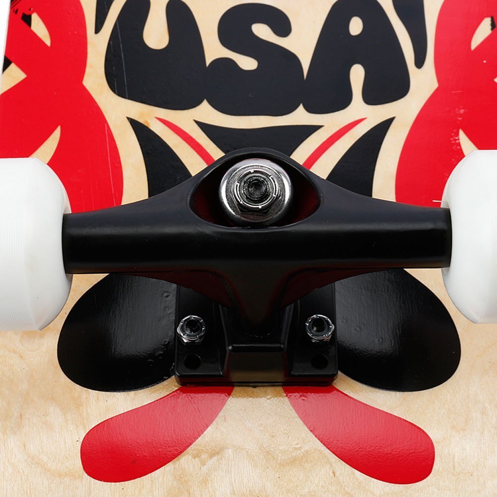 FunTomia Skateboard mit ABEC-9 Kugellager Rollenhärte 100A und 100% 7-lagigem kanadisches Ahornholz Skate Board mit Kicktail