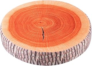 OKJHFD Round Wooden Tree Soft Office Pillow,Tree Wood Slice Memory Foam Soft Throw Cushion Log Pillow,Plush Seat Cushion,Hip Stump Cushion, Suitable for Home, Sofa, Bedroom, Living Room Decoration