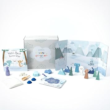 Slumberkins Kinspiration Kit - Mindfulness with Yeti, Includes Activity Cards, Playset, Yetis Best Snow Day Book - Promotes Mindfulness and Sensory Play