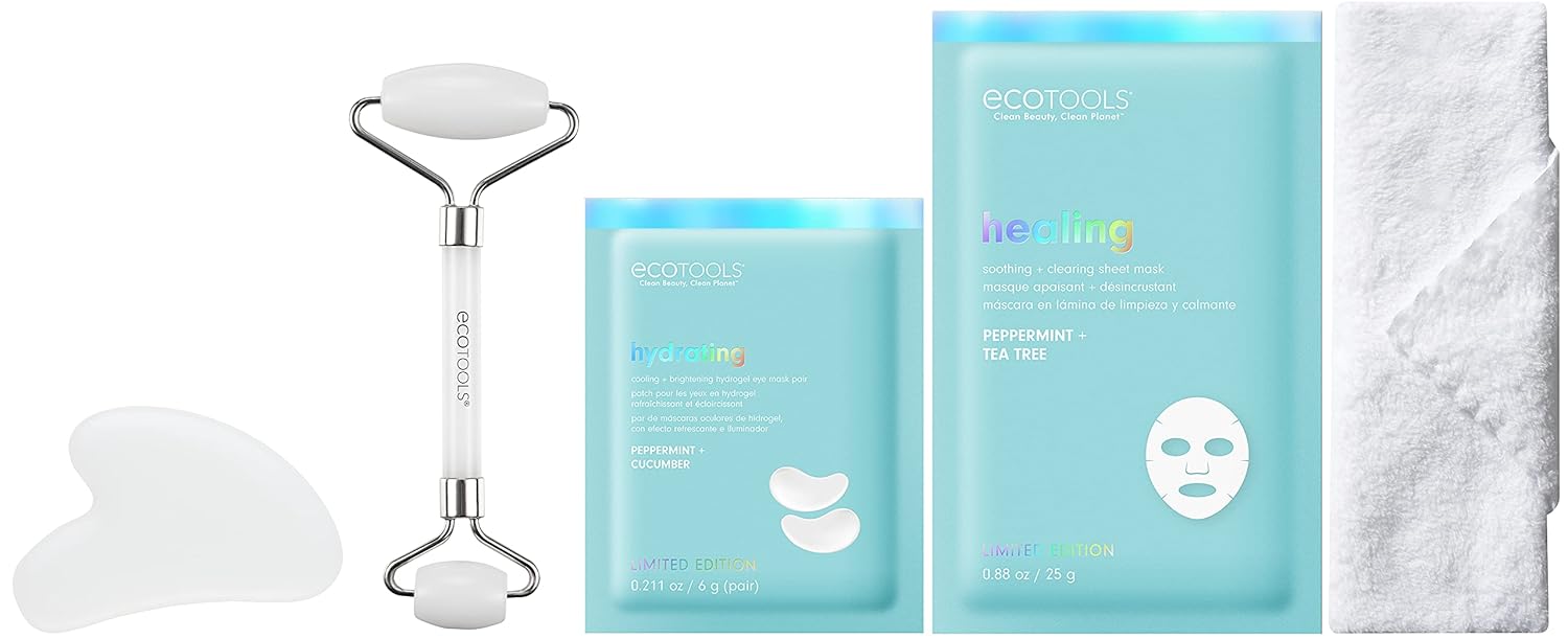 EcoTools Limited Edition Rise and Shine Skincare Kit, For Glowing Skin, 5 Piece Valentine's Day Gift Set, Gift For Wife, Spouse, Girlfriend, Significant Other, or Daughter : Beauty & Personal Care