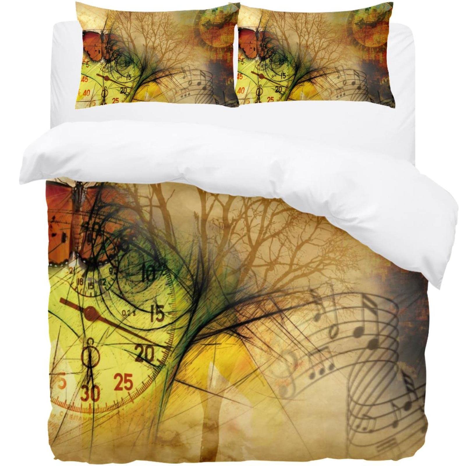 Parure de lit motif horloge et papillons pour transformer l'ambiance de votre chambre