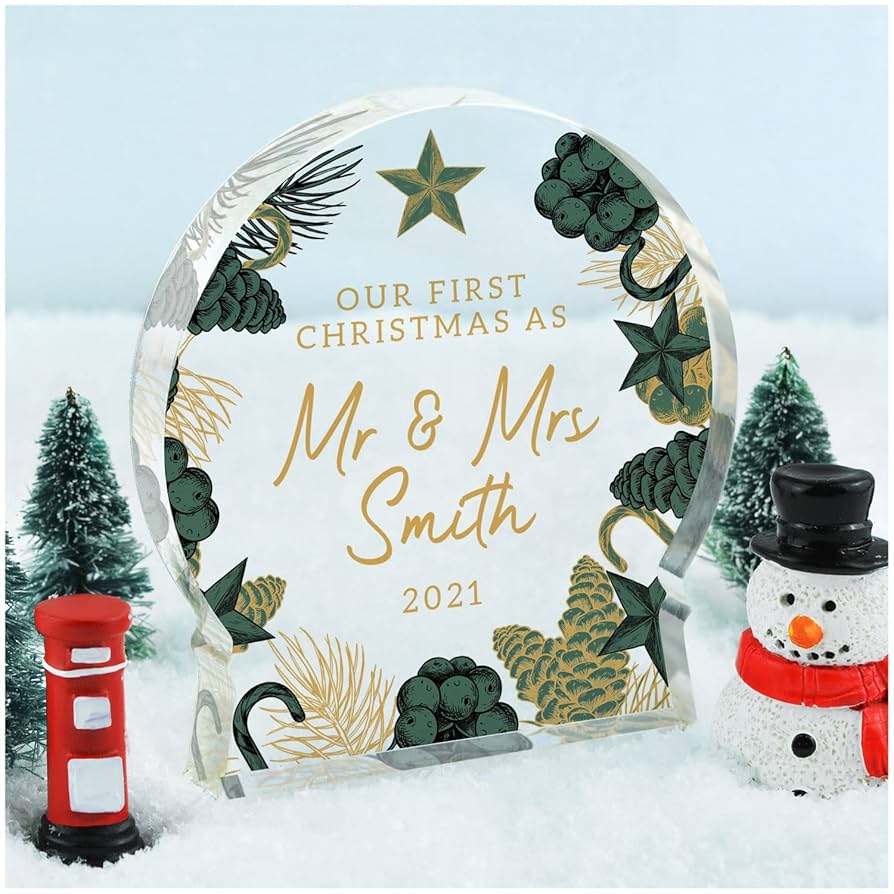 First christmas married snow globe Clearance